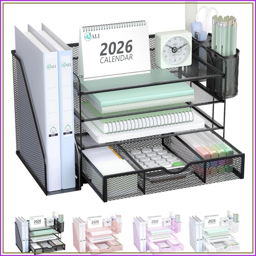 Office Drawer Organizer - 4 Katlı Çekmeceli ve Kalemlikli Masaüstü
