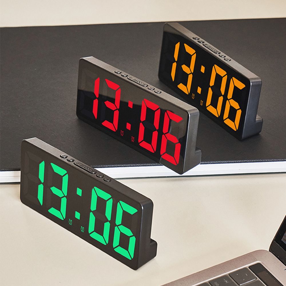 Led Desk Clock - Ses kontrolü dijital alarmlı saat saat