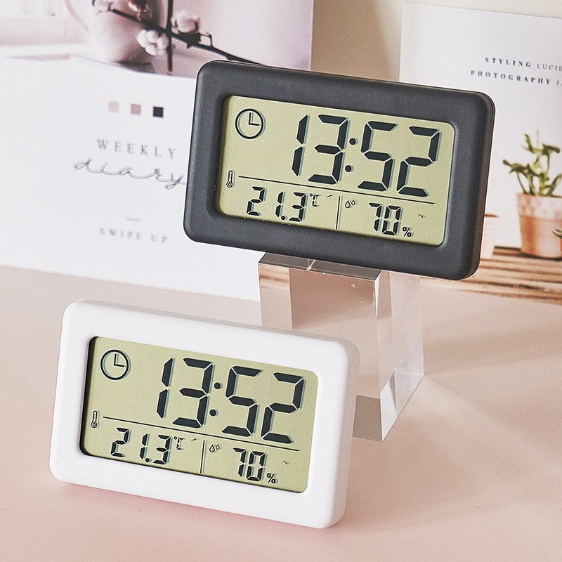 Led Desk Clock - Mini Dijital Saat Elektronik Termometre Higrometre