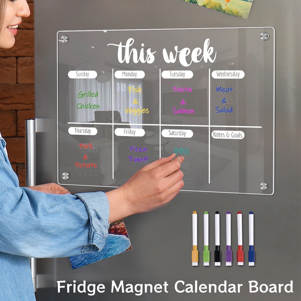 Magnetic Calendar Board - Buzdolabı Mıknatısı Takvim Kurulu Haftalık Planlayıcısı