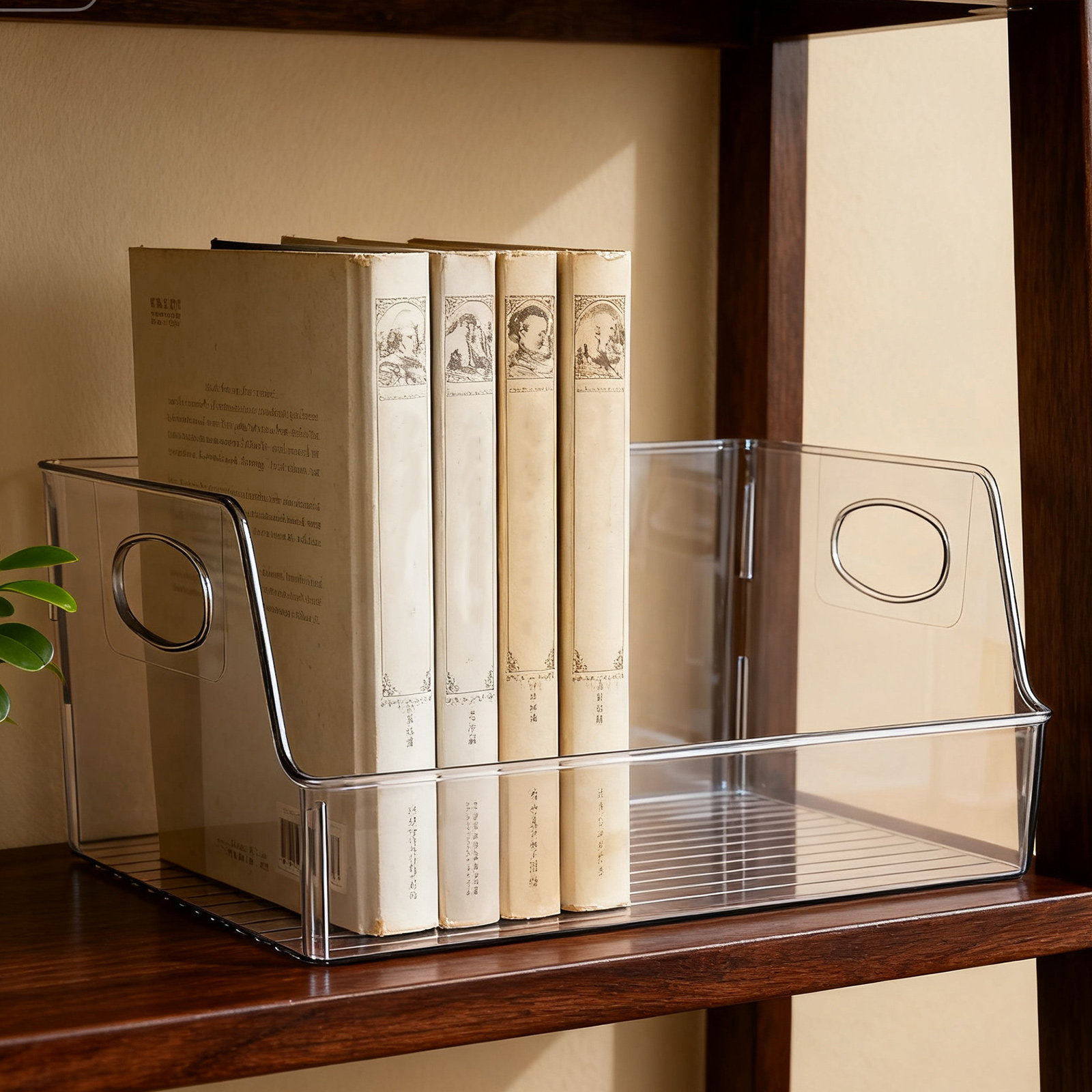 Home Office Library - Sağlam, Düşmeye Dayanıklı Şeffaf Kitap Kutusu,