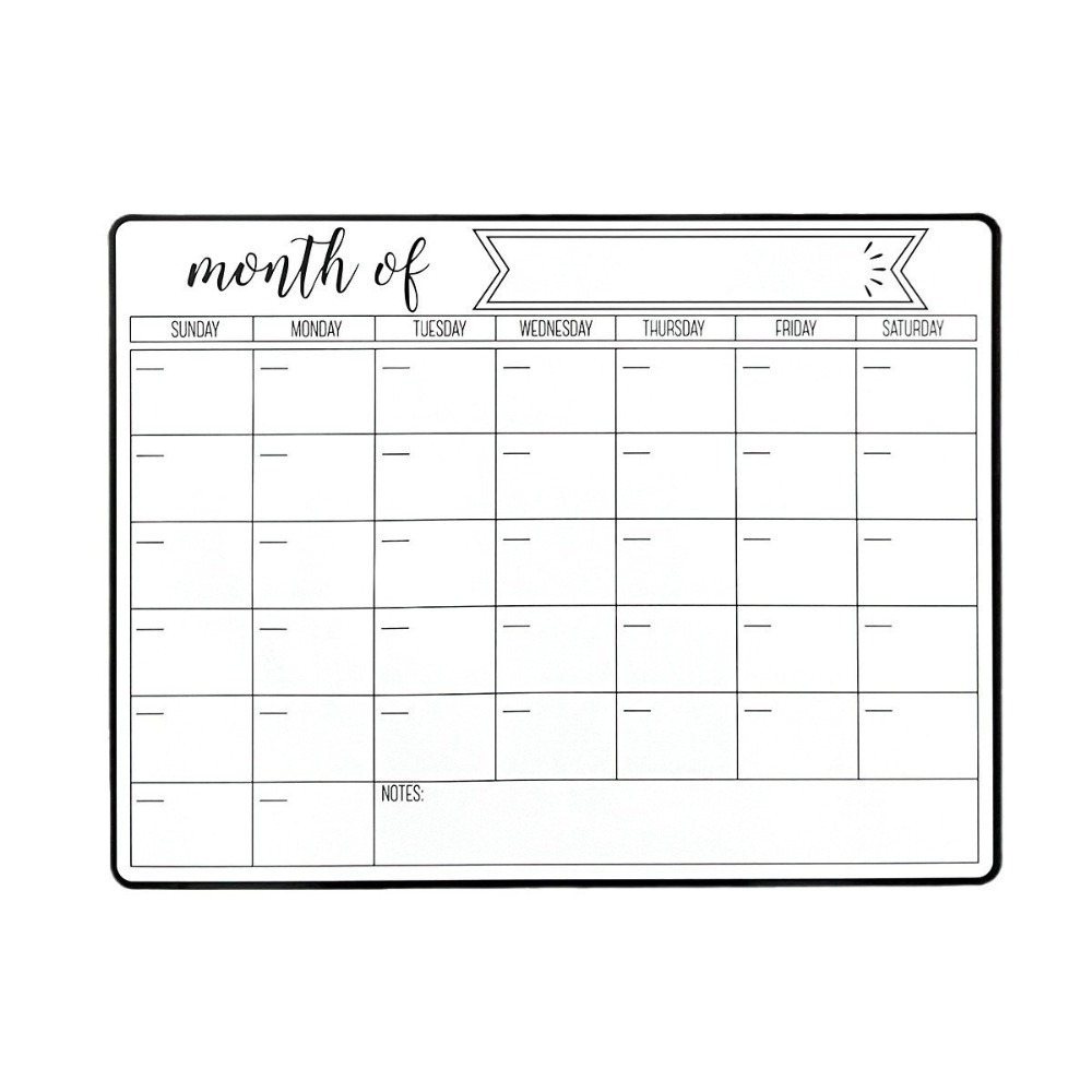 Magnetic Calendar Board - Taşınabilir Manyetik Kuru Silinebilir Takvim Kolay