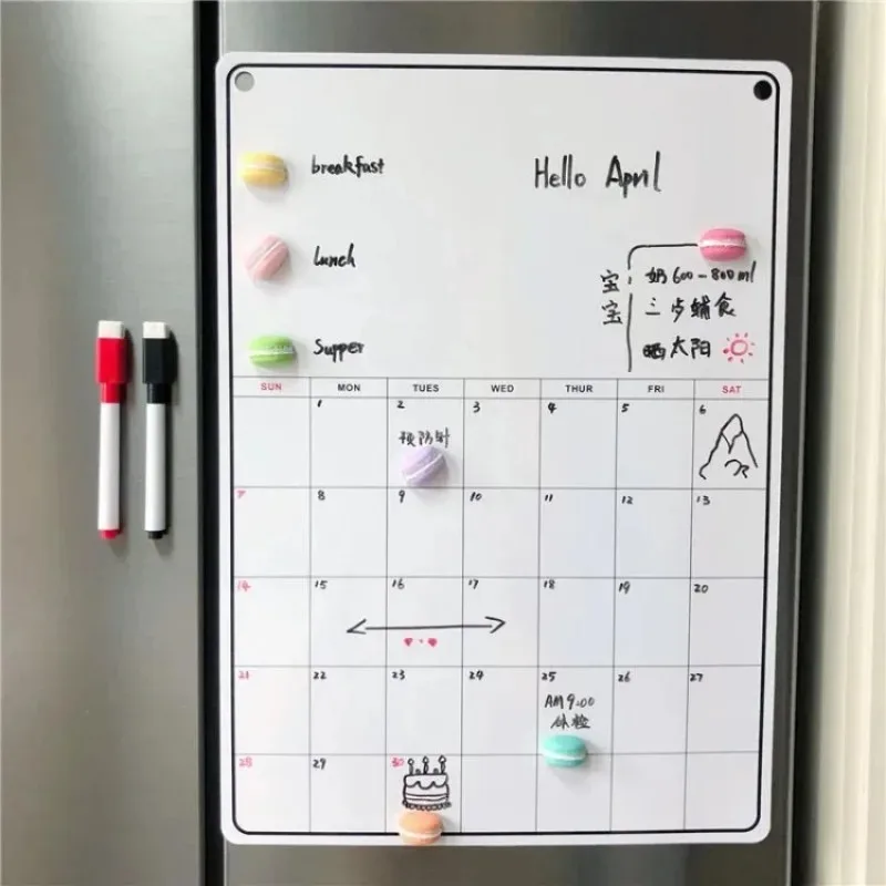Magnetic Calendar Board - Buzdolabı manyetik takvim kurulu aylık haftalık