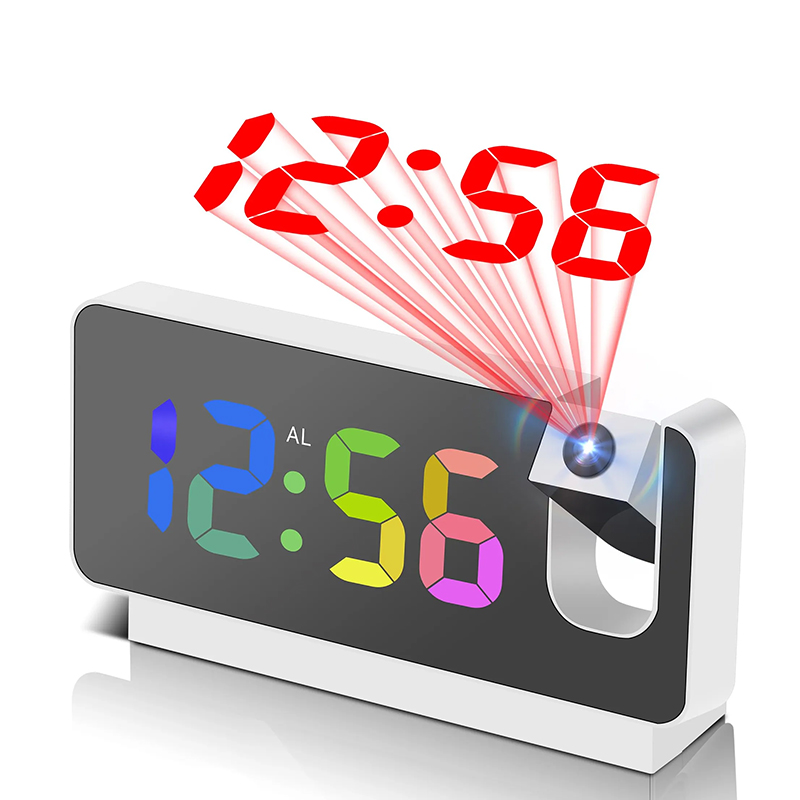 Led Desk Clock - Projeksiyon Çalar Saat Masa Saati Büyük