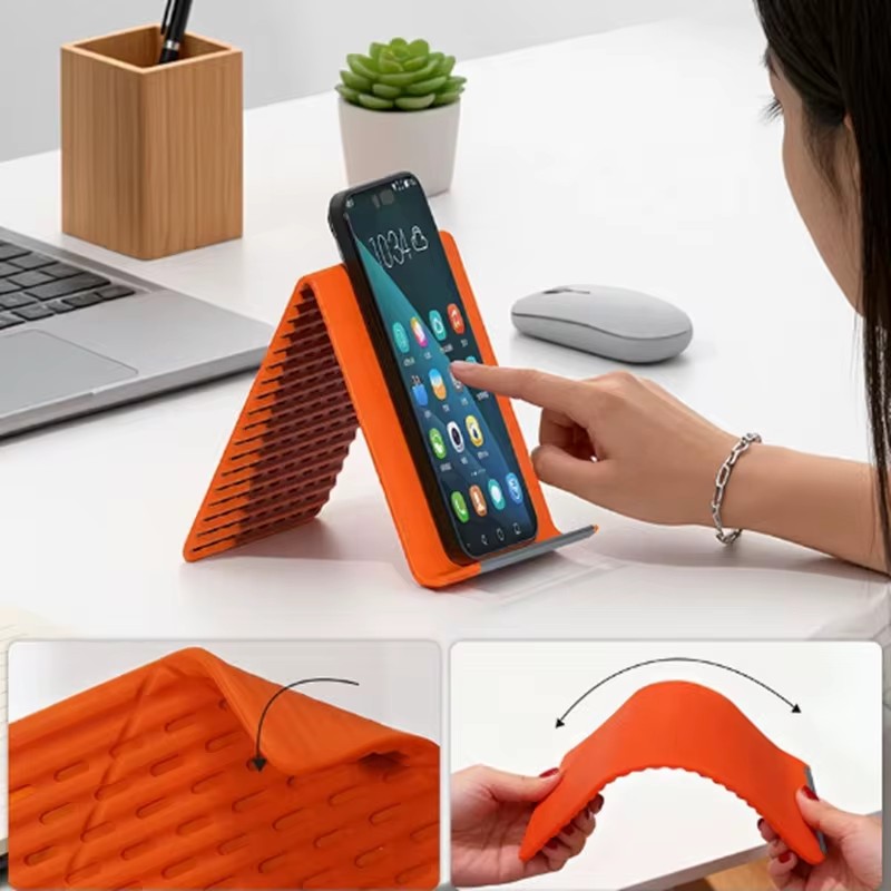 Home Office Pc - Esnek Katlanabilir Silikon Telefon Tutucu Taşınabilir