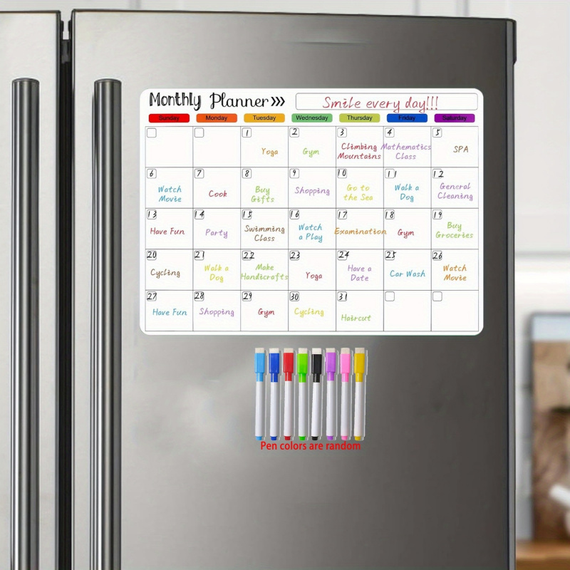 Magnetic Calendar Board - Büyük Boy Manyetik Kuru Silinebilir Beyaz