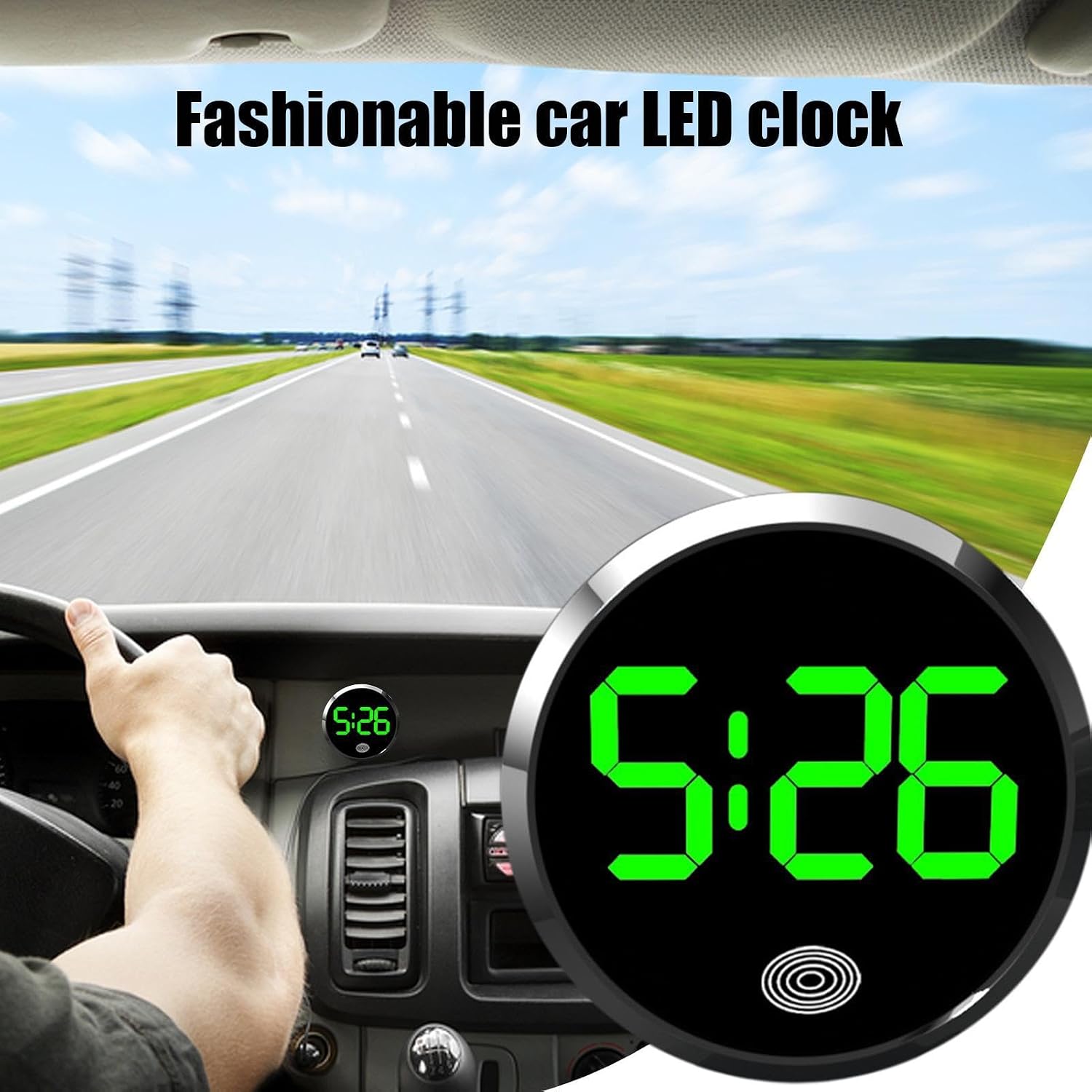 Led Desk Clock - Evrensel Araba Gösterge Paneli Dijital Saat