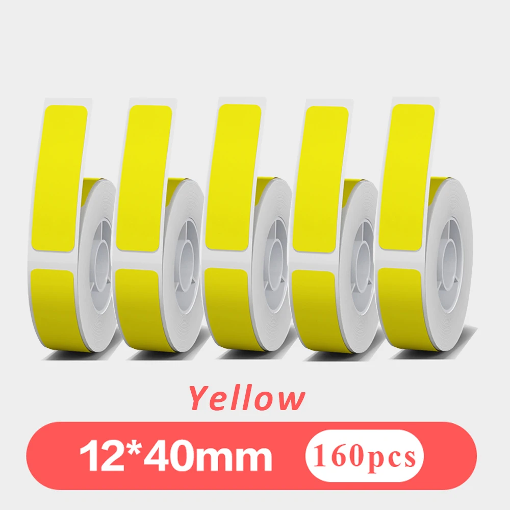 5 adet 12mmx40mm Beyaz Boşlukl - Label Maker Machine incelemesi ve fiyatı