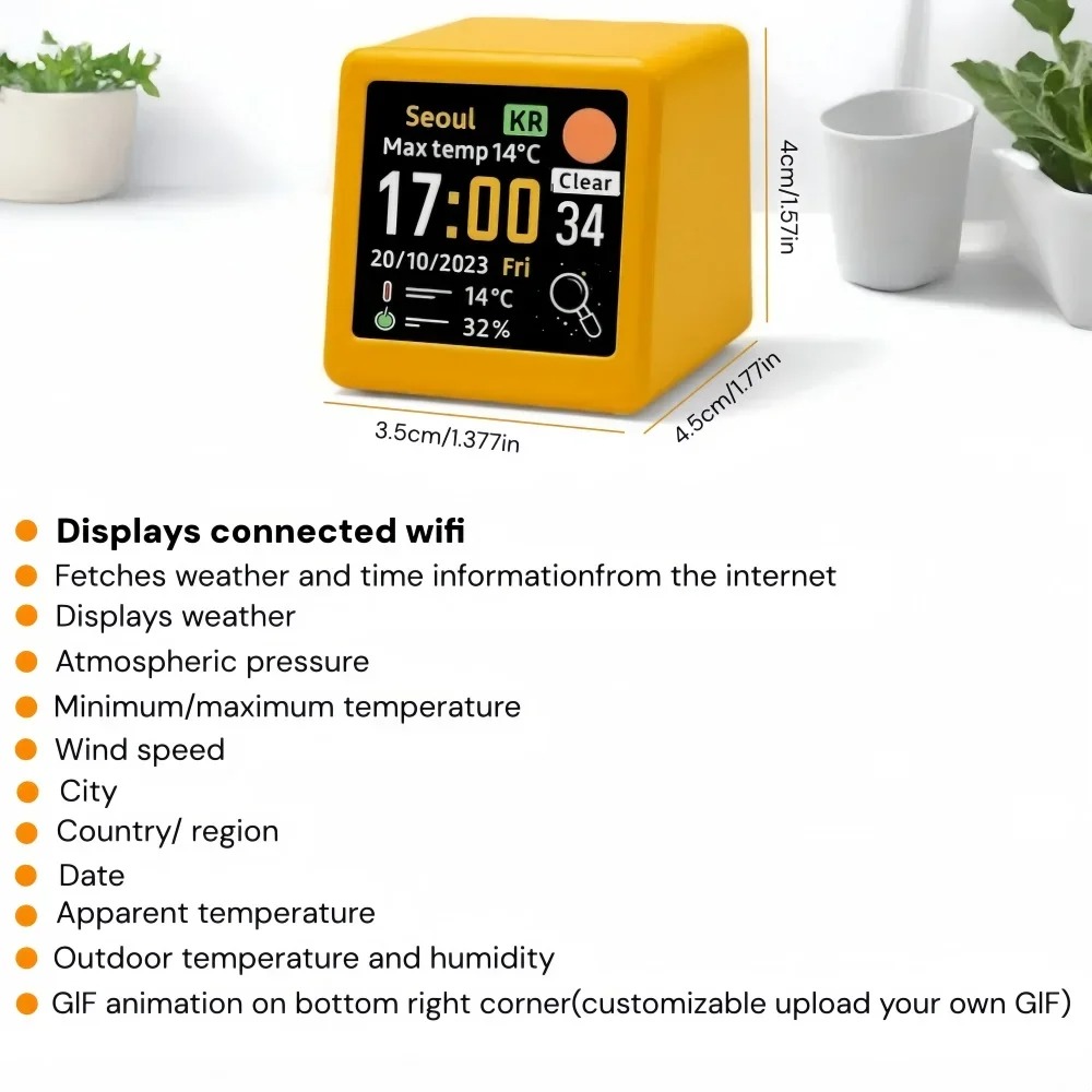 Akıllı Wifi Hava Durumu İstasy - Led Desk Clock incelemesi ve fiyatı