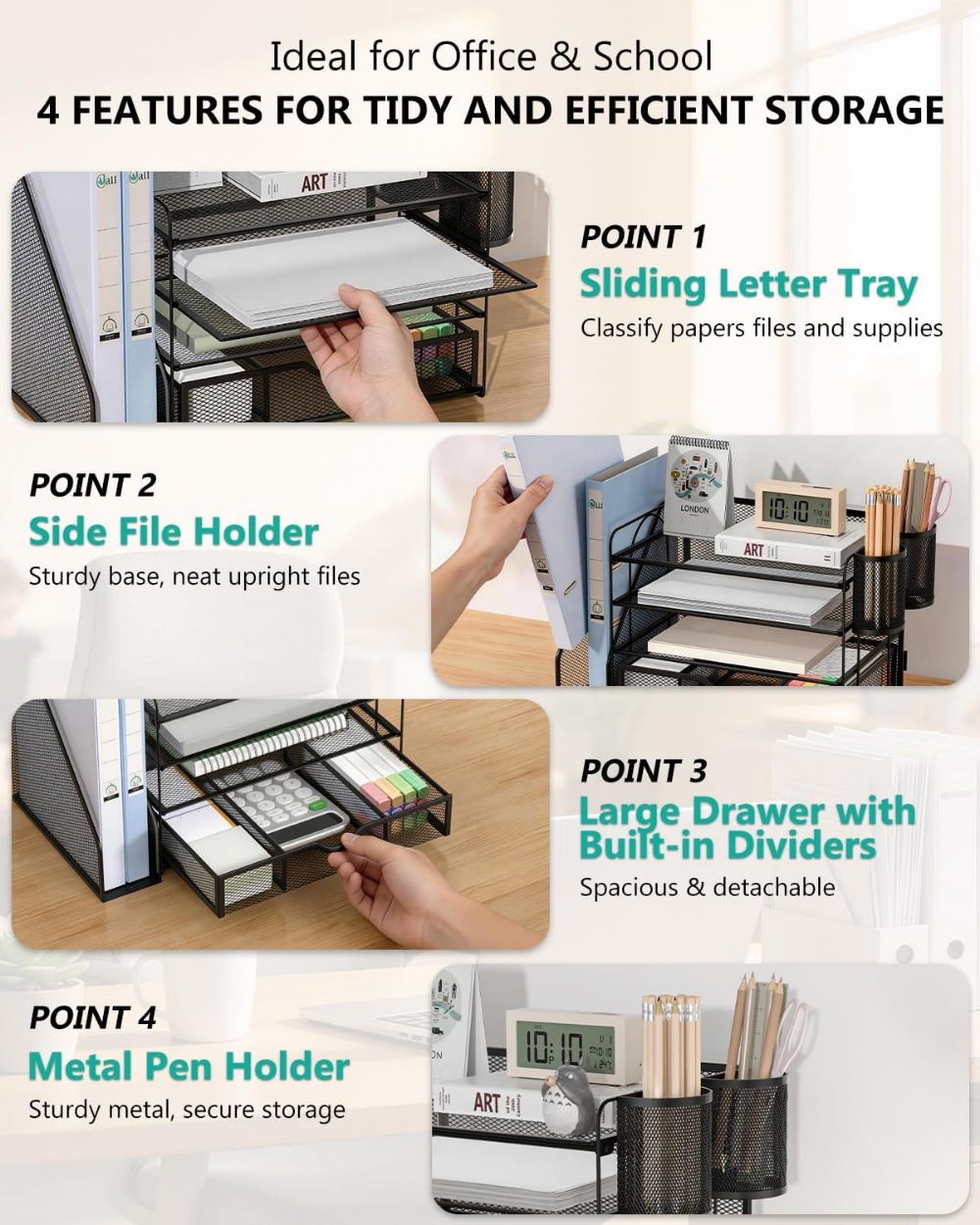 4 Katlı Çekmeceli ve Kalemlikl - Office Drawer Organizer incelemesi ve fiyatı