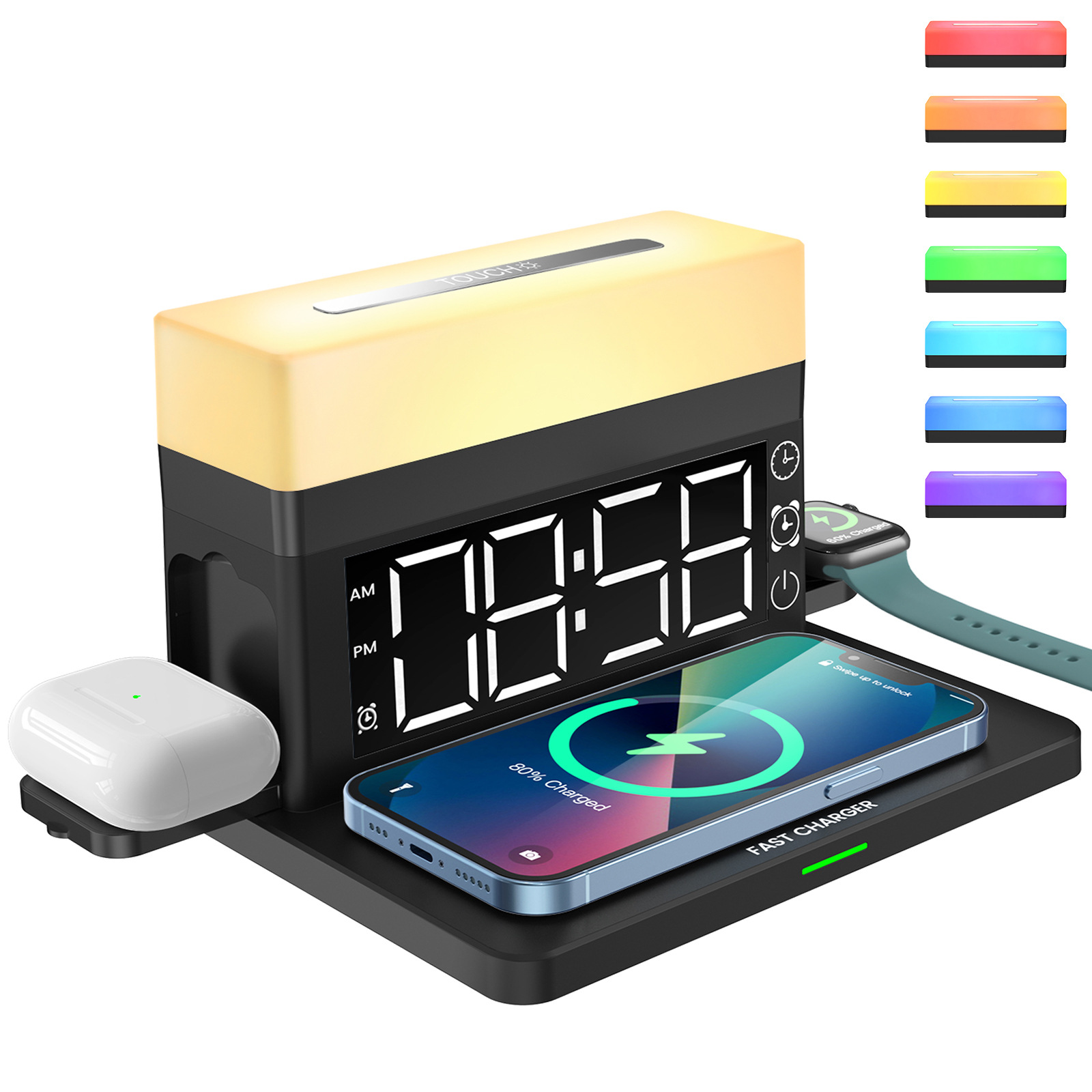 Airpdos için 15W Kablosuz Şarj - Led Desk Clock incelemesi ve fiyatı