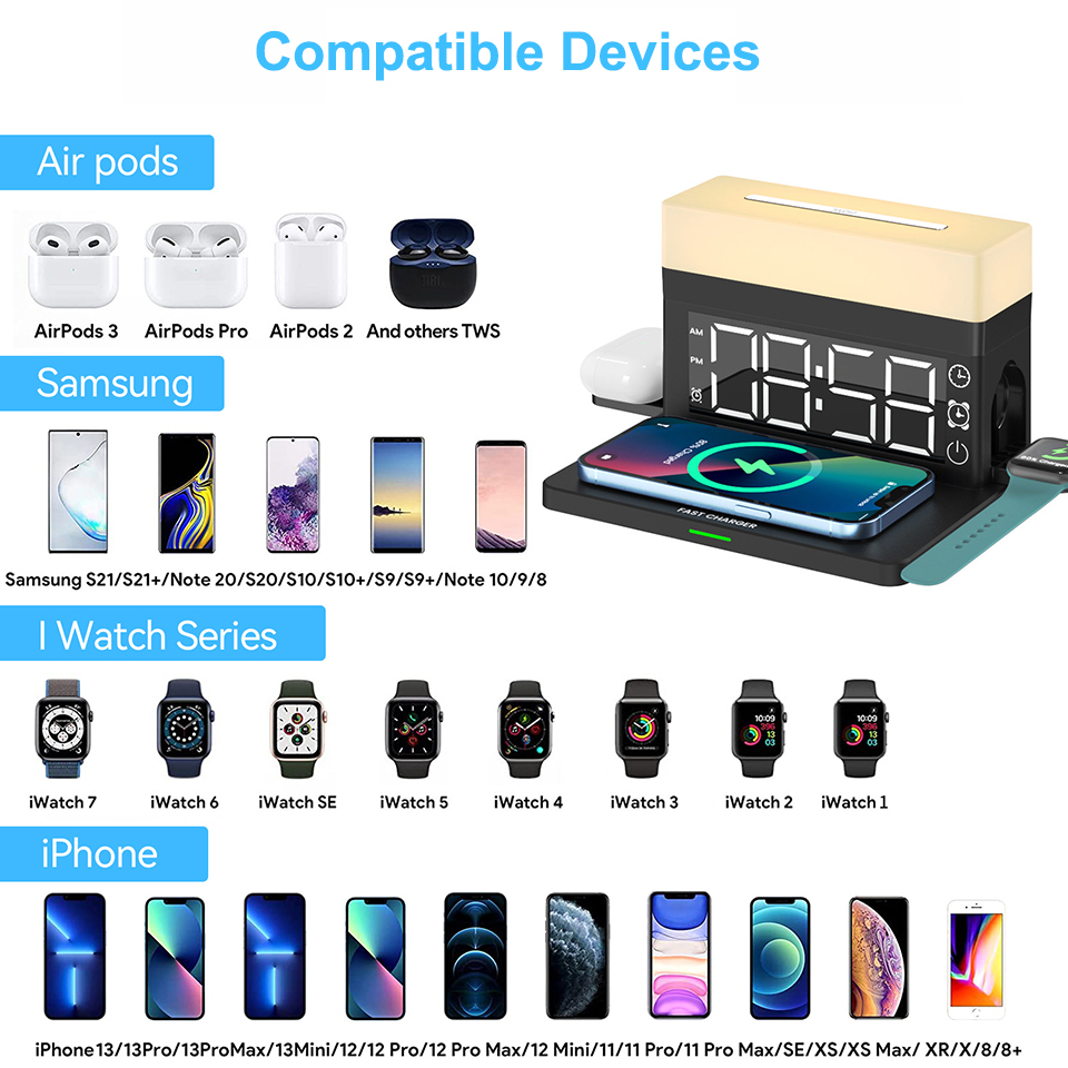 Airpdos için 15W Kablosuz Şarj - Led Desk Clock incelemesi ve fiyatı