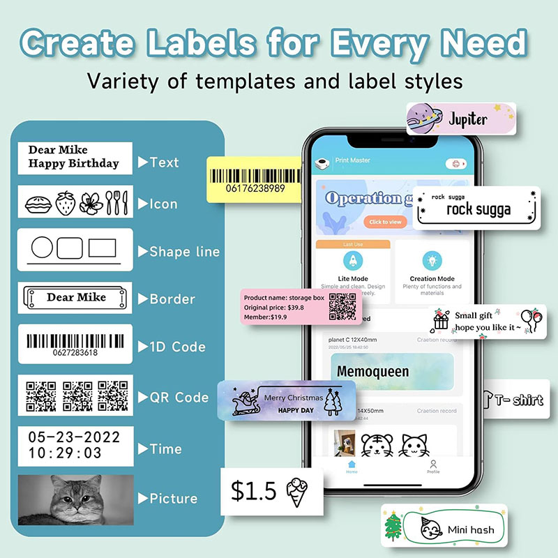 P15 Etiket Yazıcı Etiketi 12*4 - Label Maker Machine incelemesi ve fiyatı