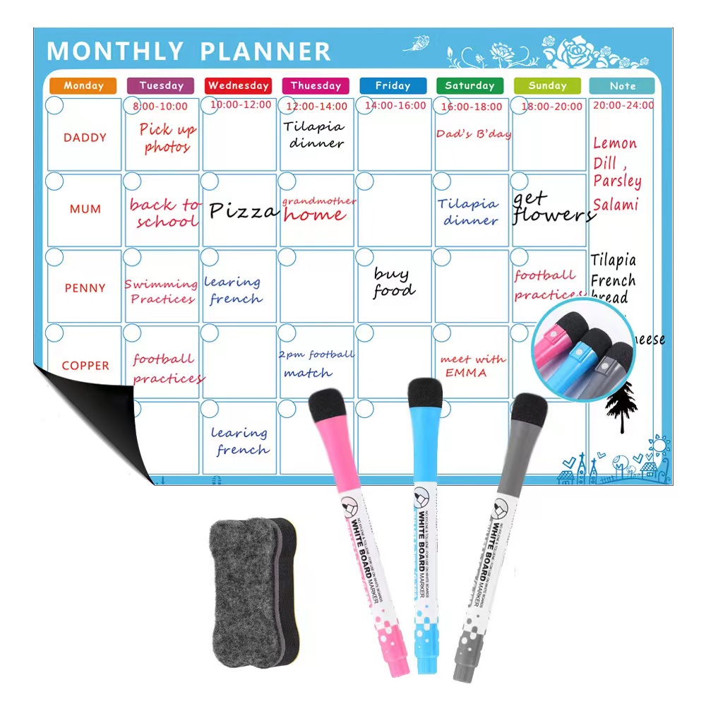 1 takım manyetik buzdolabı kur - Magnetic Calendar Board incelemesi ve fiyatı