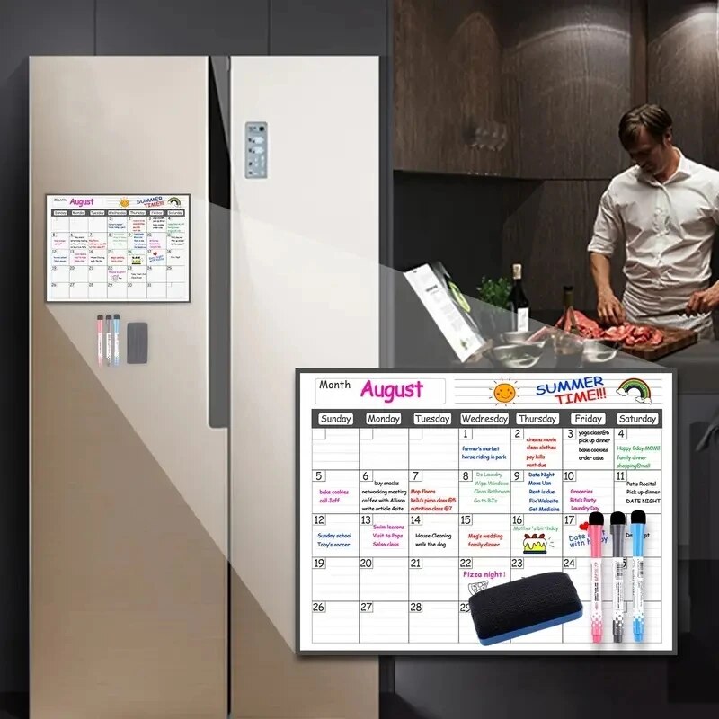 1 takım manyetik buzdolabı kur - Magnetic Calendar Board incelemesi ve fiyatı