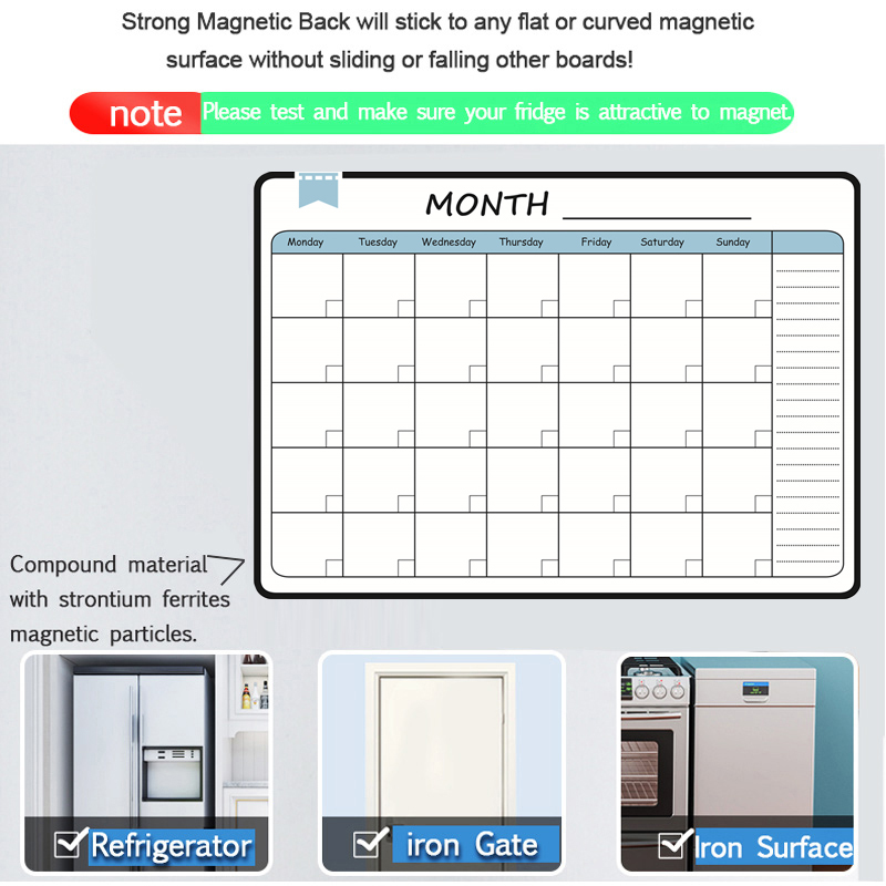 A3 Boyutu Manyetik Aylık Hafta - Magnetic Calendar Board incelemesi ve fiyatı