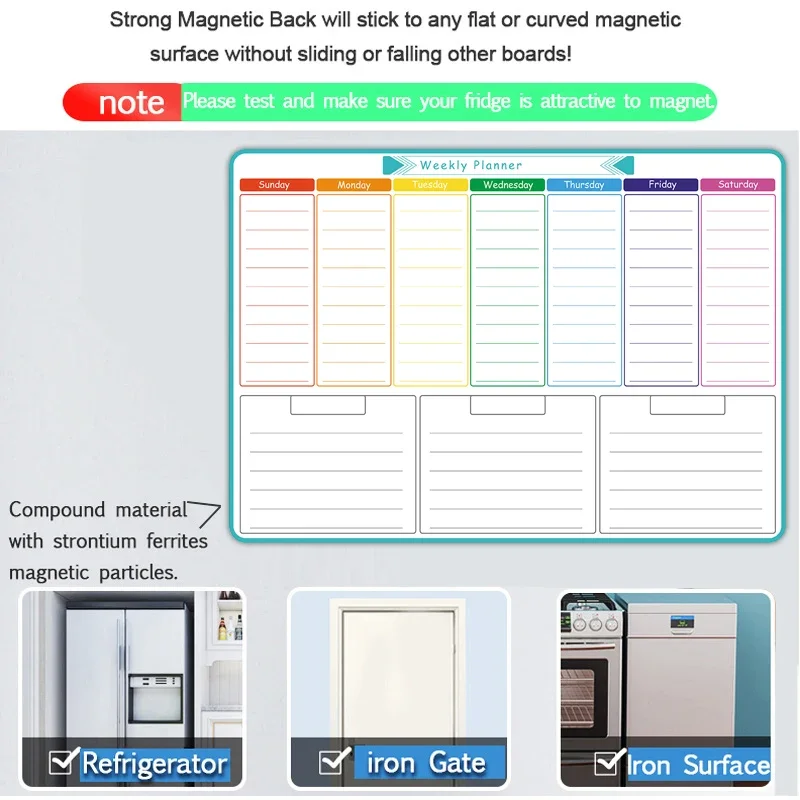 A3 Boyutunda Manyetik Haftalık - Magnetic Calendar Board incelemesi ve fiyatı
