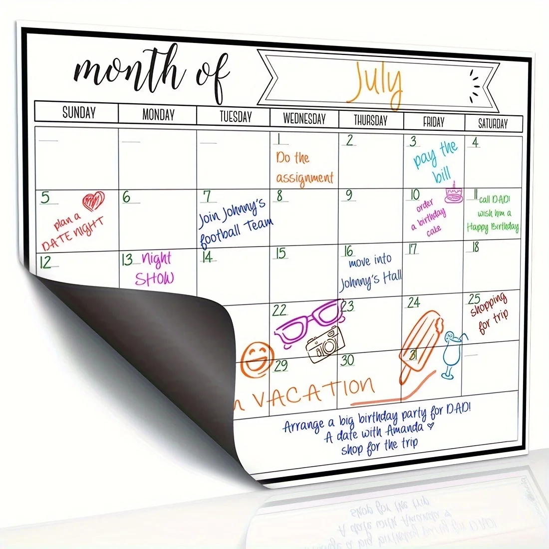 Manyetik Aylık Takvim Beyaz Ta - Magnetic Calendar Board incelemesi ve fiyatı