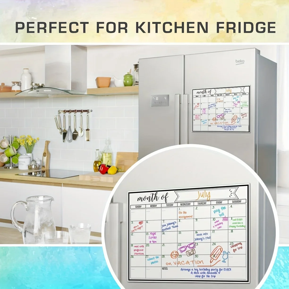 Manyetik Aylık Takvim Beyaz Ta - Magnetic Calendar Board incelemesi ve fiyatı