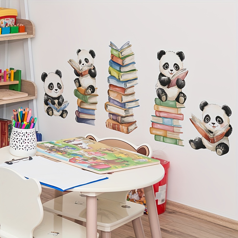 Karikatür Panda Kitap Okuma du - Home Office Library incelemesi ve fiyatı