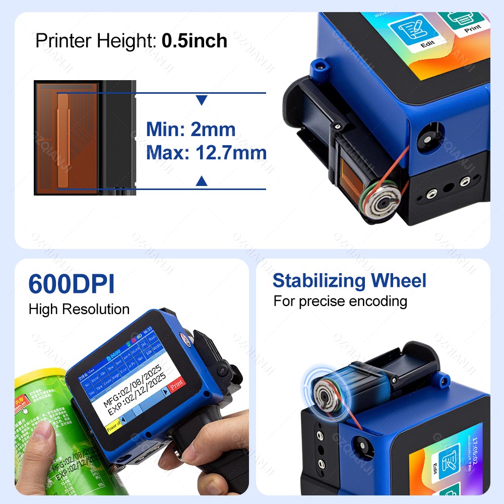12.7mm Etiket Mürekkep Püskürt - Label Maker Machine incelemesi ve fiyatı