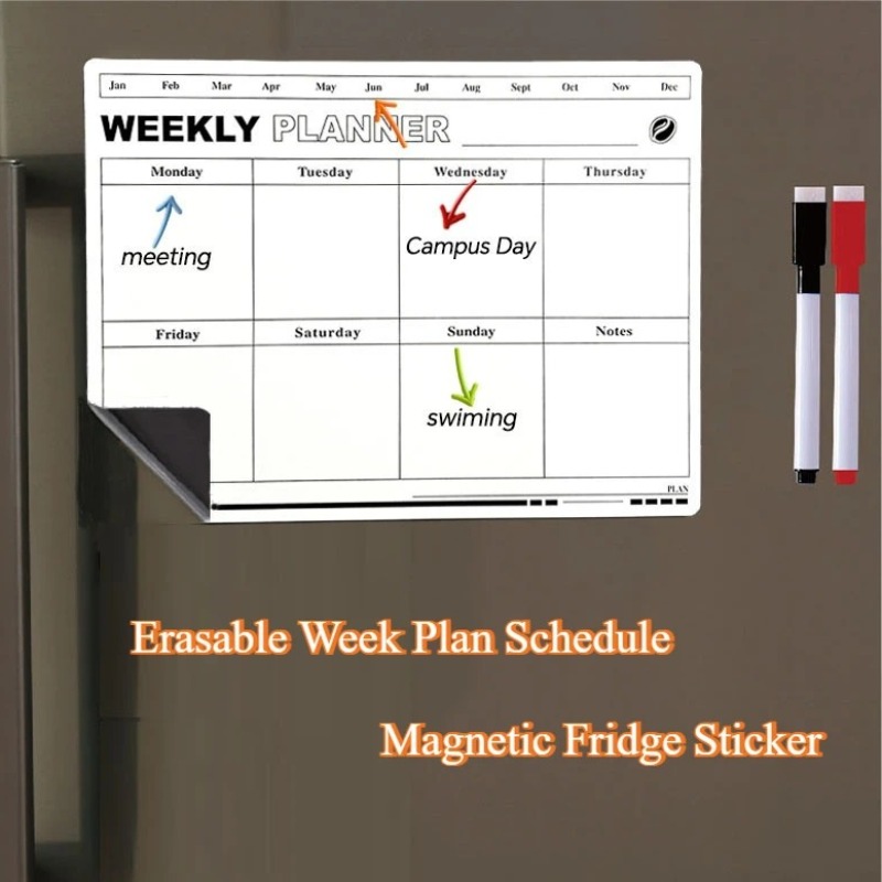 Silinebilir Hafta Planı Progra - Magnetic Calendar Board incelemesi ve fiyatı