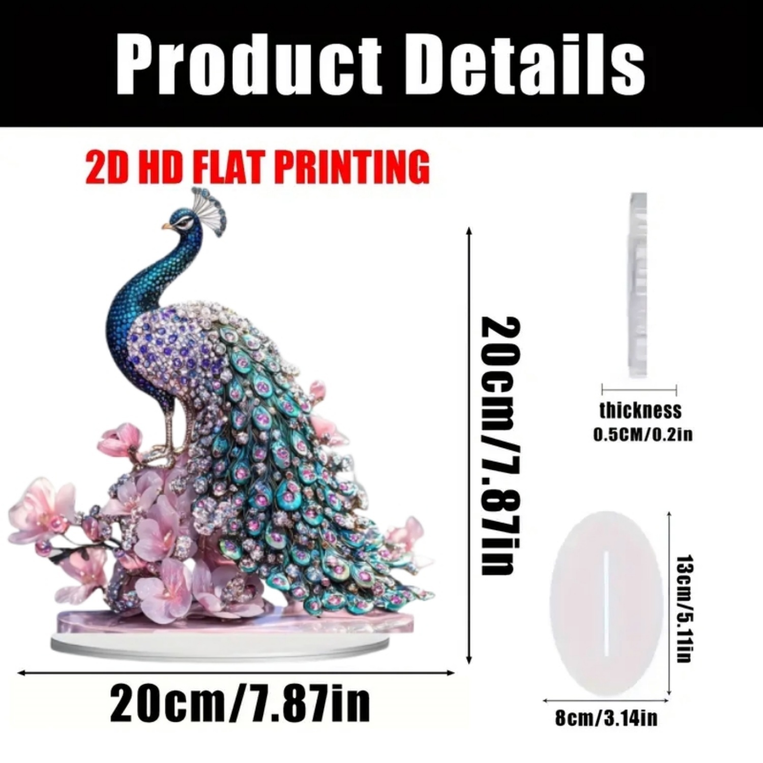 2D Düz Akrilik Tavus Kuşu Kuyr - Office Table Home incelemesi ve fiyatı