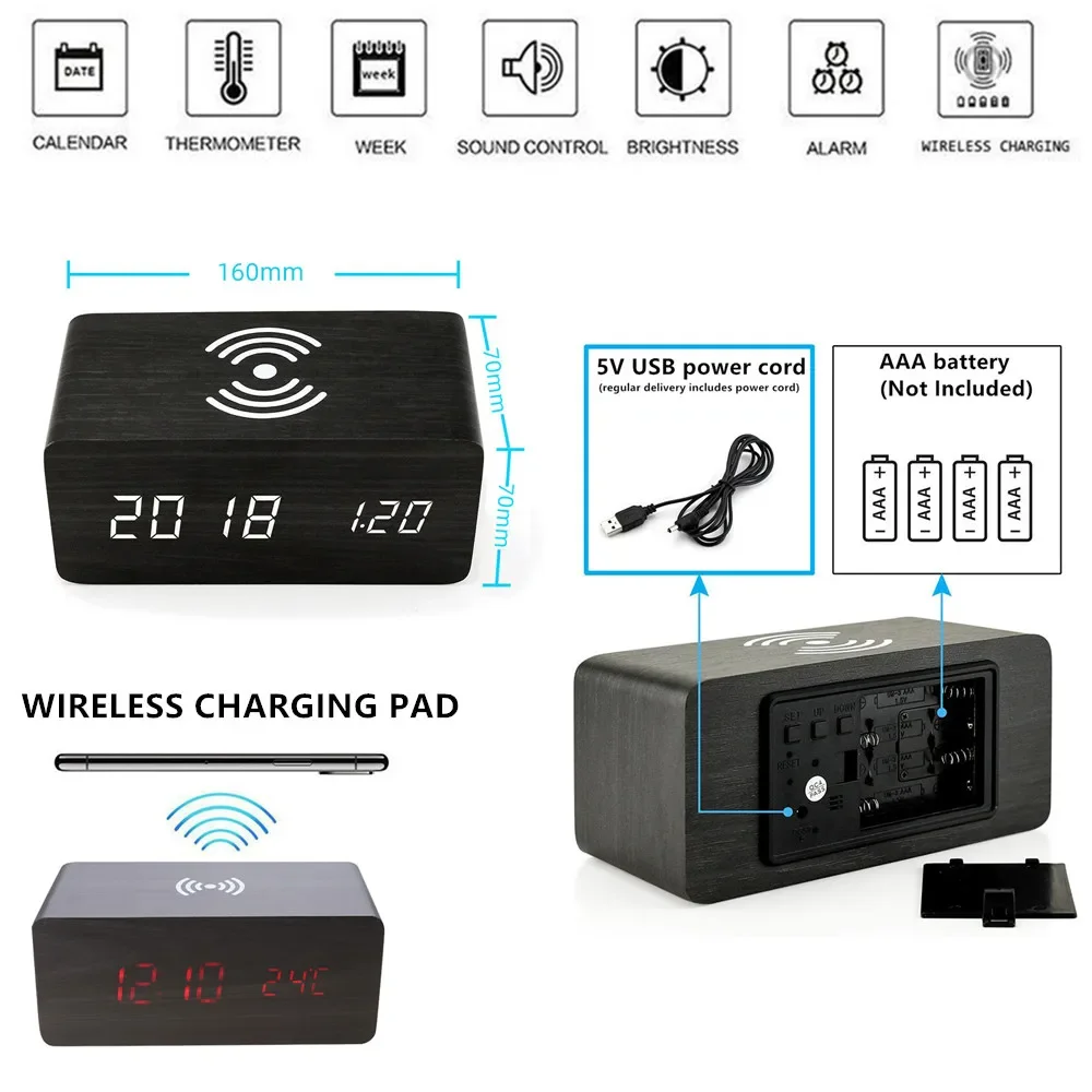 Çalar Saat LED Dijital Ahşap U - Led Desk Clock incelemesi ve fiyatı
